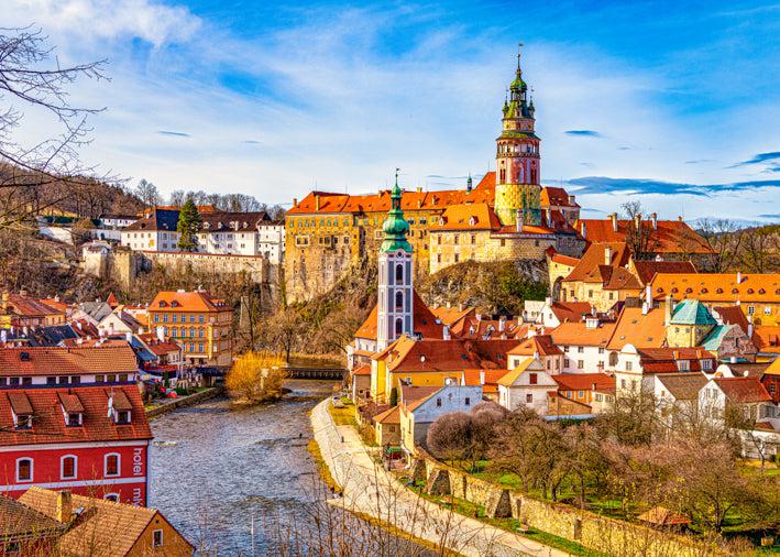 Cesky Krumlov Castle (Landscape) Jigsaw Puzzle by Artist James Dormer and Manufactured by QPuzzles in Queensland