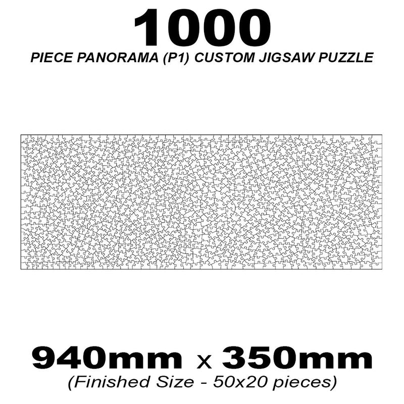 1000 Piece Panoramic (2.7to1) Custom Jigsaw 940x350mm (Retail) QPuzzles