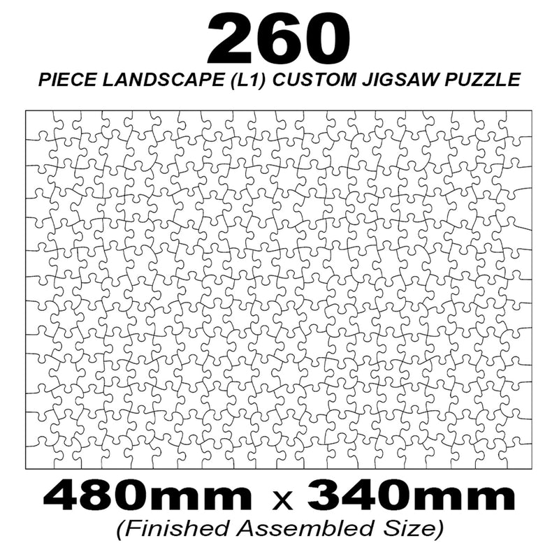 260 Piece Landscape (7to5) Custom Jigsaw 480x340mm (Retail) QPuzzles