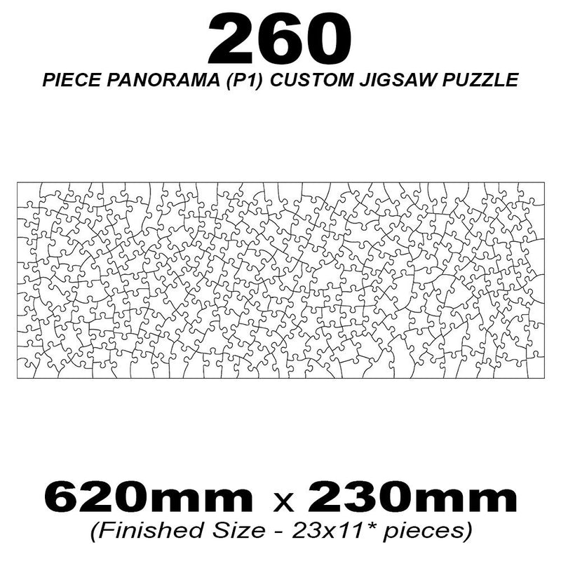 260 Piece Panoramic (2.7to1) Custom Jigsaw 620x230mm (Retail) QPuzzles