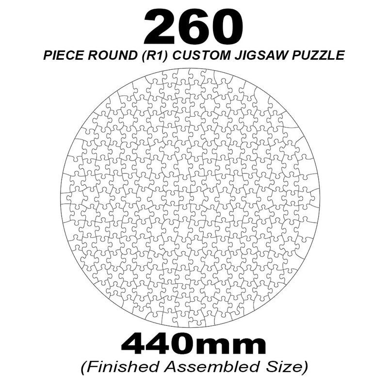 260 Piece Round (1to1) Custom Jigsaw 440mm (Retail) QPuzzles