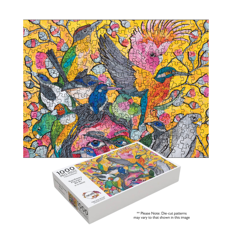 Sunshiney Flowery Birds (Landscape) Puzzle