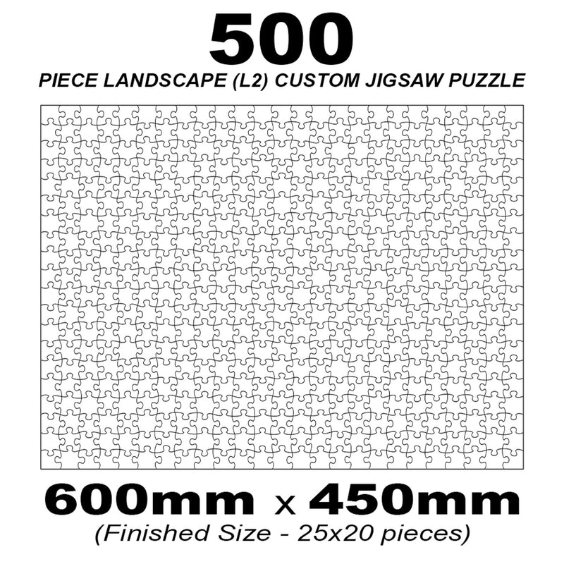 500 Piece Landscape (4to3) Custom Jigsaw 600x450mm (Retail) QPuzzles