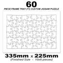 60 Piece Frame Tray (7to5) Custom Jigsaw 335x225mm (Retail) QPuzzles