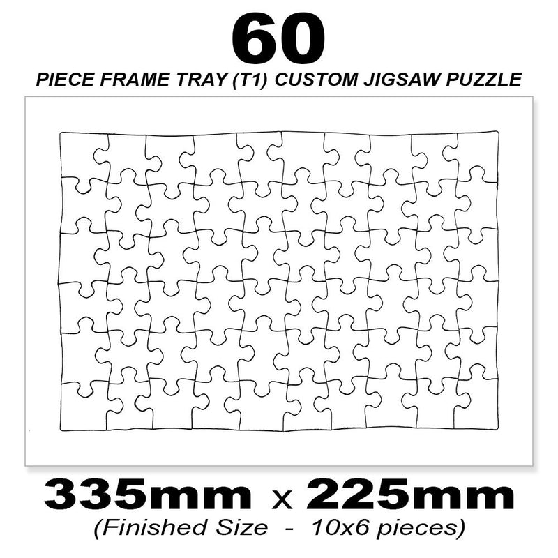 60 Piece Frame Tray (7to5) Custom Jigsaw 335x225mm (Retail) QPuzzles