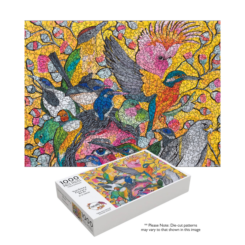 Sunshiney Flowery Birds (Landscape) Puzzle