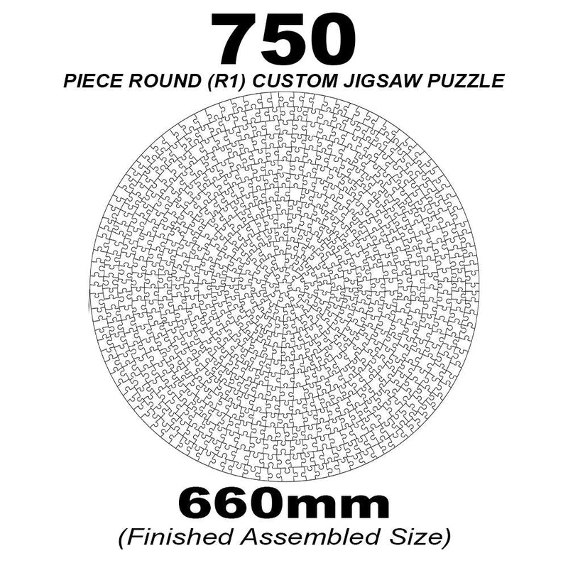 750 Piece Round (1to1) Custom Jigsaw 660mm (Retail) QPuzzles