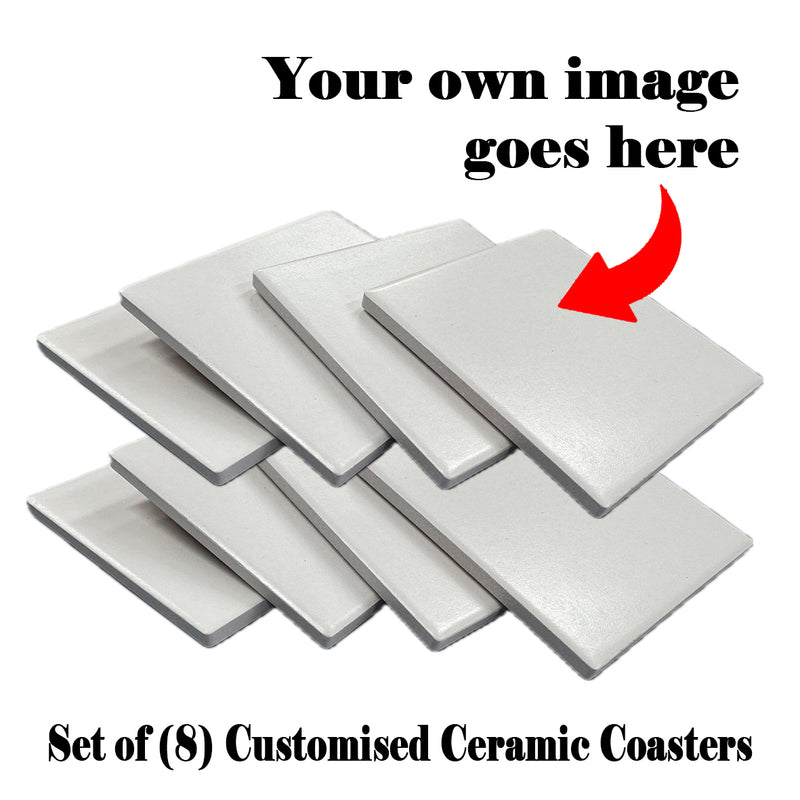 Design Your Own Personalised Ceramic Coasters | Custom Gift Sets (Includes Artwork)