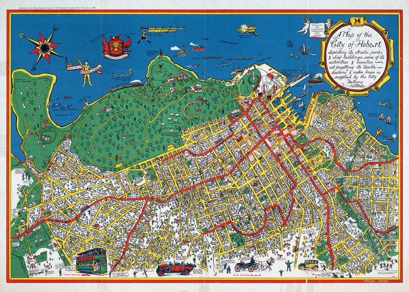 A Map of the City of Hobart - 1927