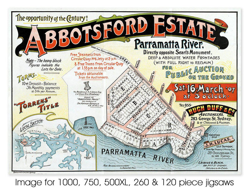 Abbotsford Estate, Parramatta River - 1907 (Landscape) QPuzzles