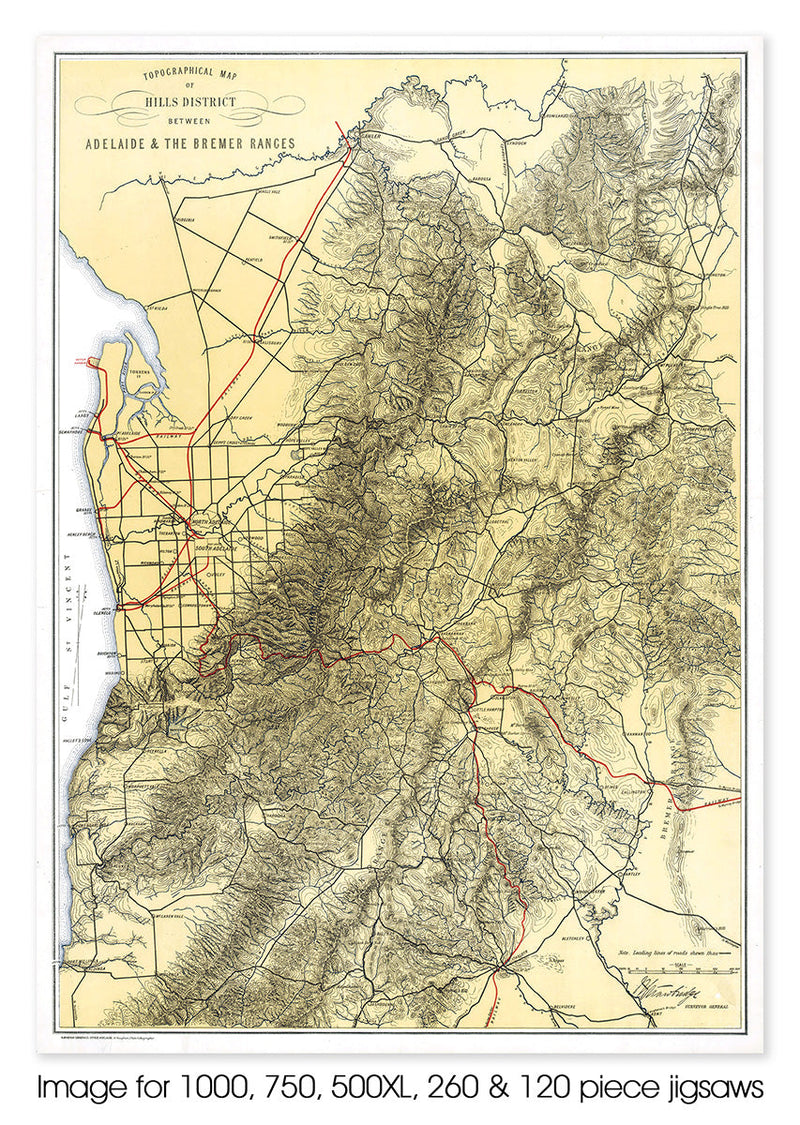 Adelaide Hills (topographical) - 1898