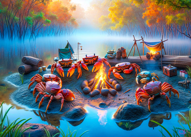 Aussie Animals Camping - Mudcrabs (Landscape)