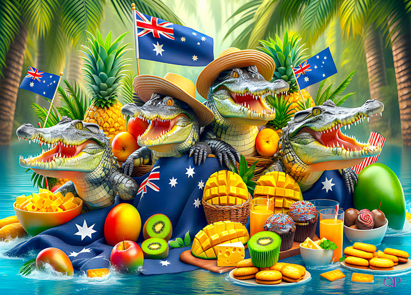 Australia Day - Crocodiles (Landscape)