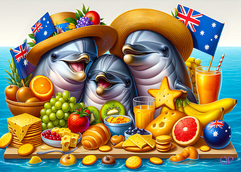 Australia Day - Dolphins (Landscape)