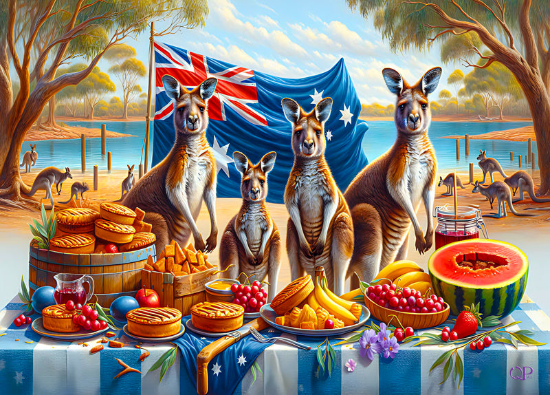 Australia Day - Kangaroos (Landscape)