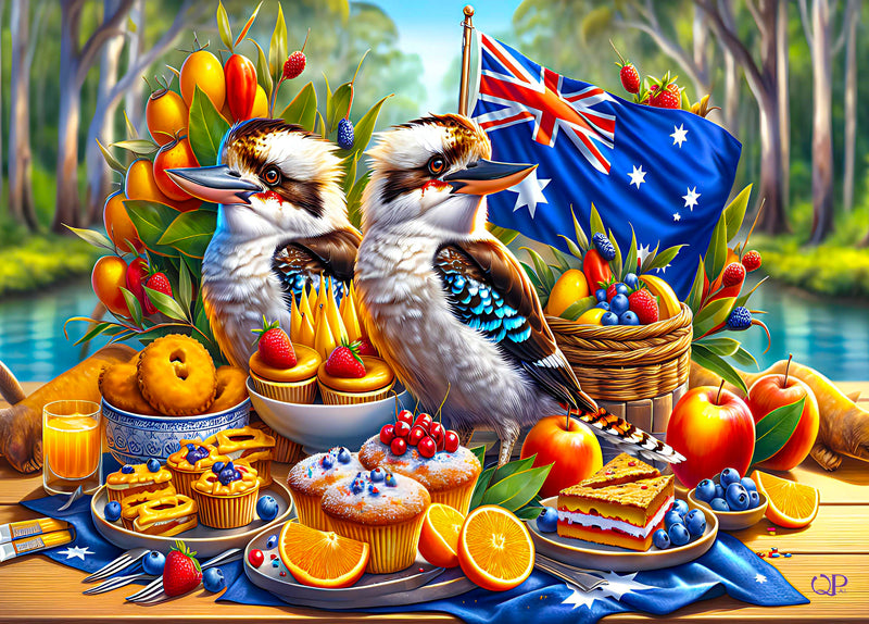 Australia Day - Kookaburras (Landscape)