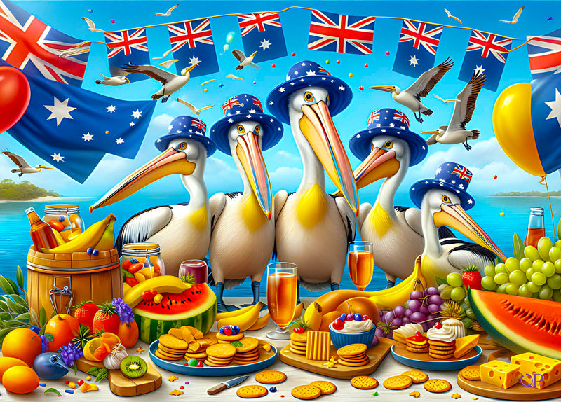 Australia Day - Pelicans (Landscape)