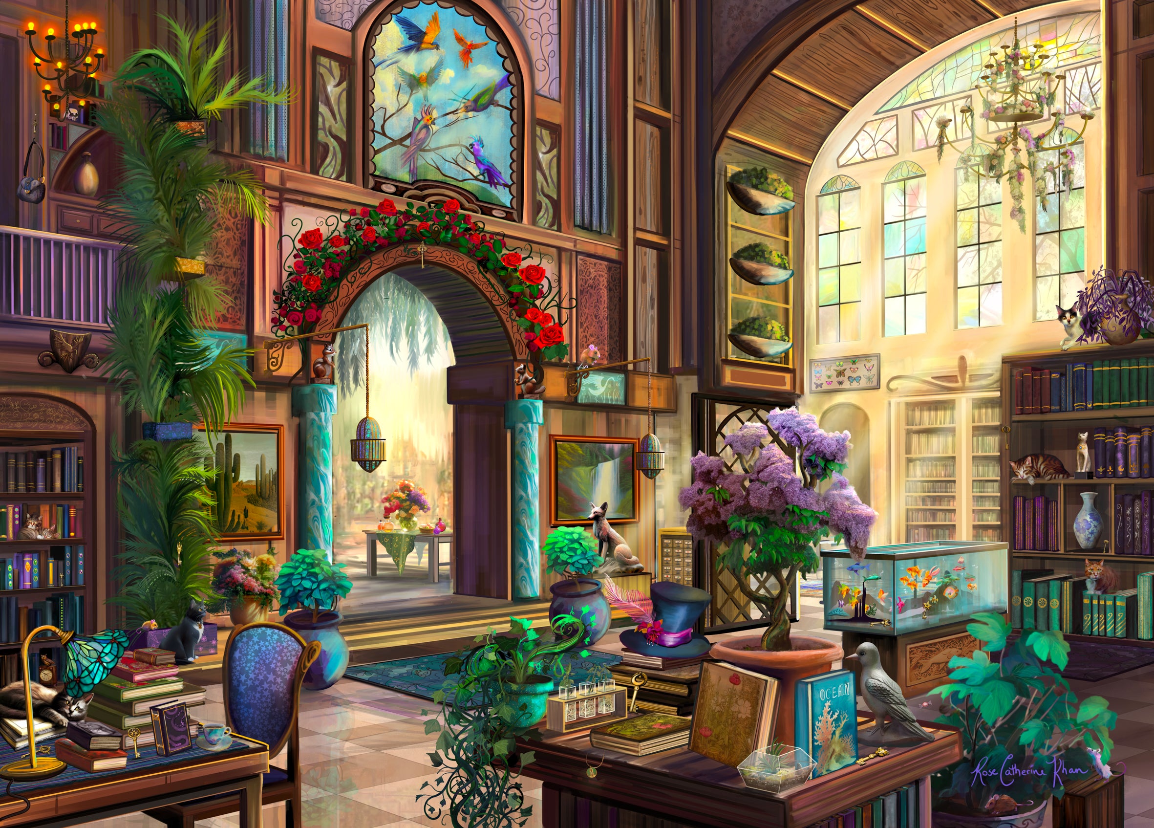 Botanical Library (Landscape) - Puzzles Qld Pty Ltd