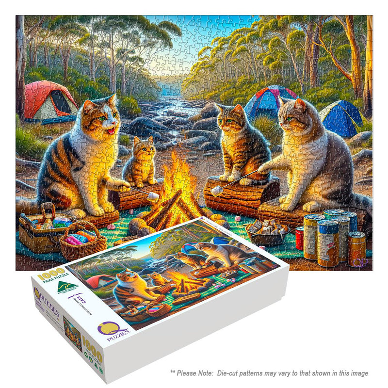 Aussie Animals Camping - Cats (Landscape)