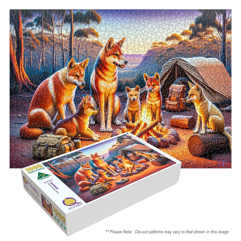 Aussie Animals Camping - Dingoes (Landscape)