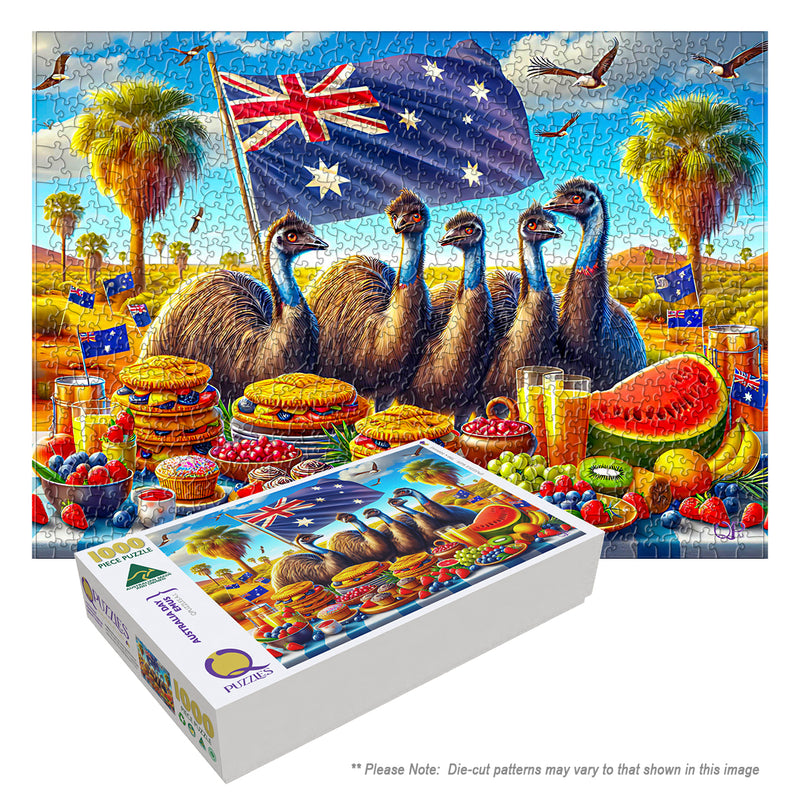 Australia Day - Emus (Landscape)