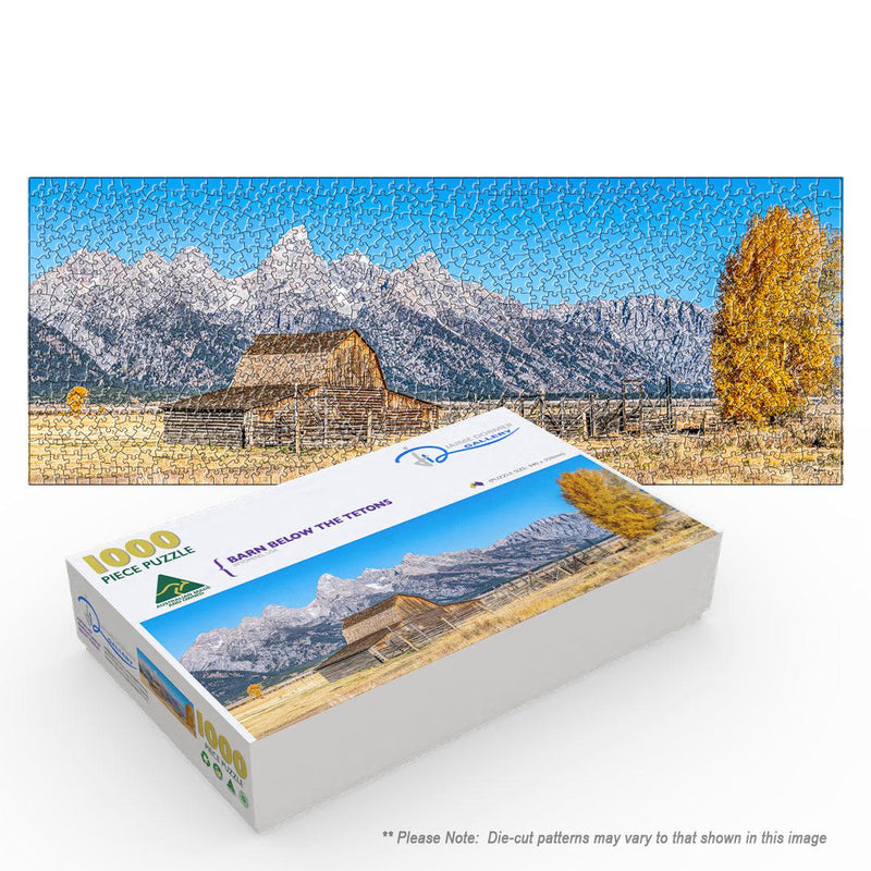 Barn Below the Tetons (Panorama)