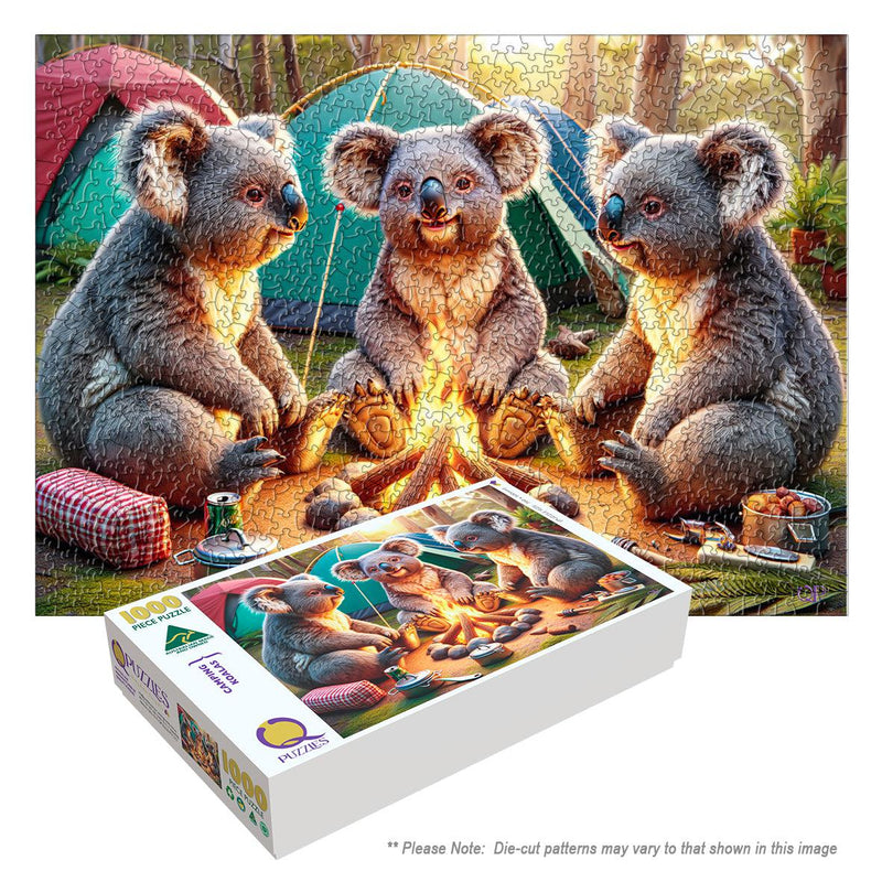 Camping Koalas (Landscape)