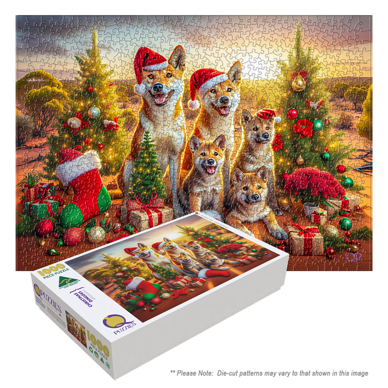 Christmas Dingoes (Landscape)