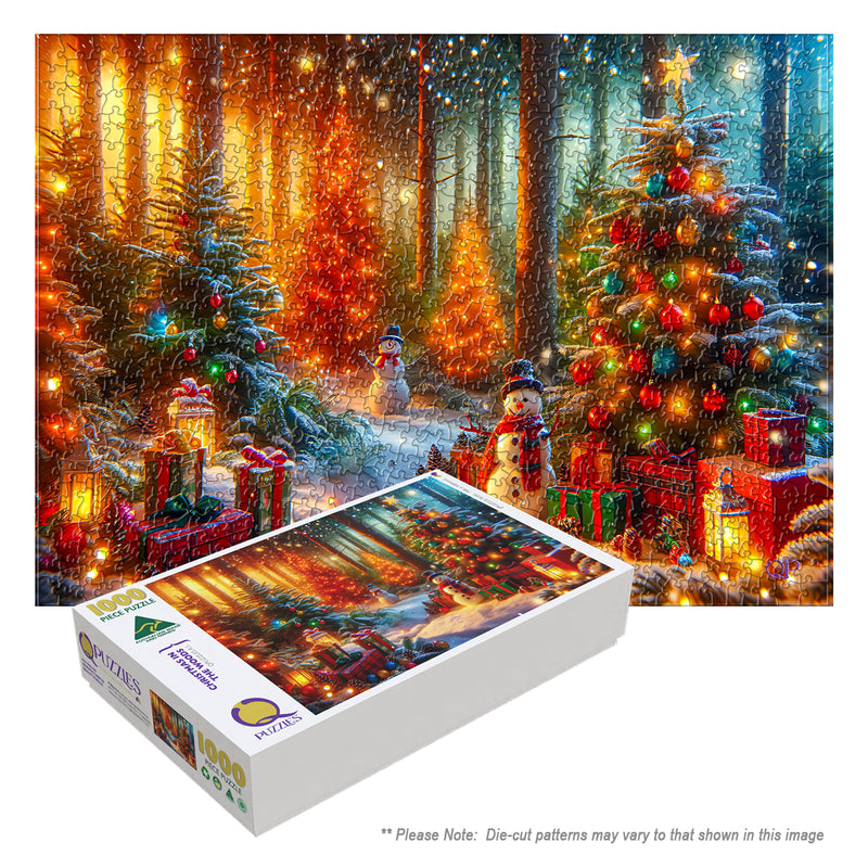 Ready For The Tree 1000 Piece Christmas Puzzle - Holiday Jigsaw With Snowman & Christmas Tree