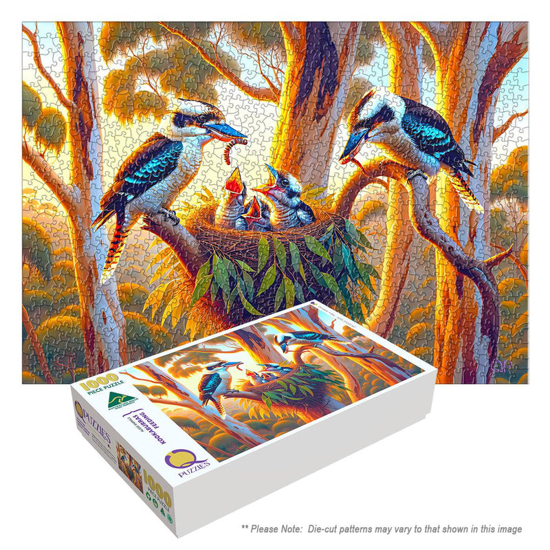 Kookaburras Feeding (Landscape)