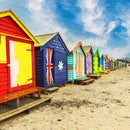 Brighton Beach Boxes (Square) Jigsaw Puzzle by Artist Jaime Dormer and Manufactured by QPuzzles in Queensland