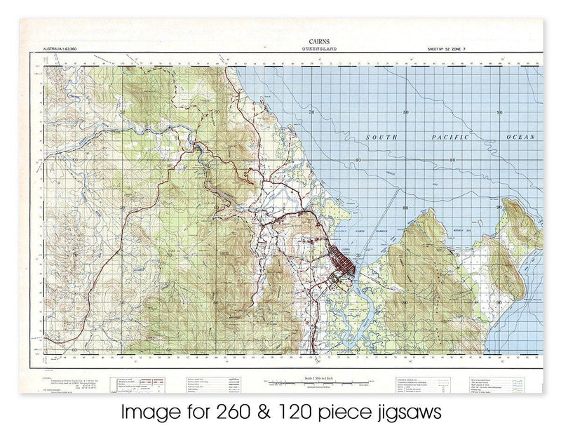 Cairns - 1946 (Landscape) Jigsaw Puzzle by Artist Craig Holloway and Manufactured by QPuzzles in Queensland