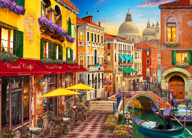 Canal Caffe Venice (Landscape) QPuzzles
