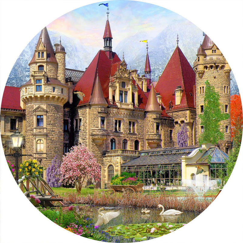 Castle of Dreams (Round) Jigsaw Puzzle by Artist MGL Licensing and Manufactured by QPuzzles in Queensland