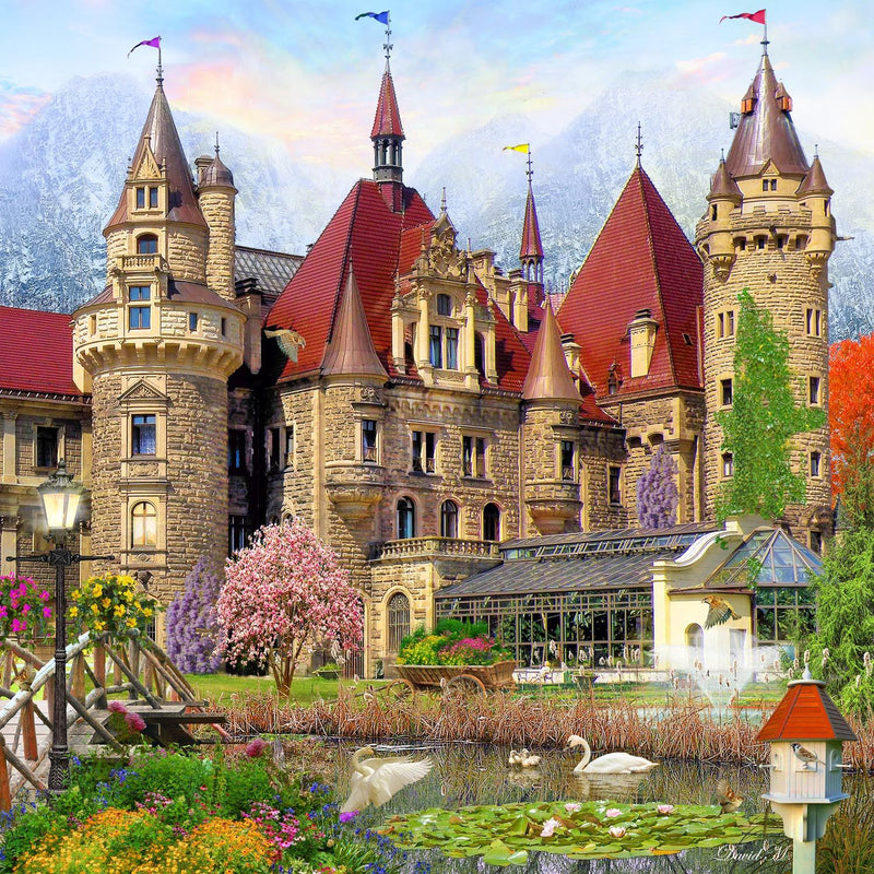 Castle of Dreams (Square) Jigsaw Puzzle by Artist MGL Licensing and Manufactured by QPuzzles in Queensland