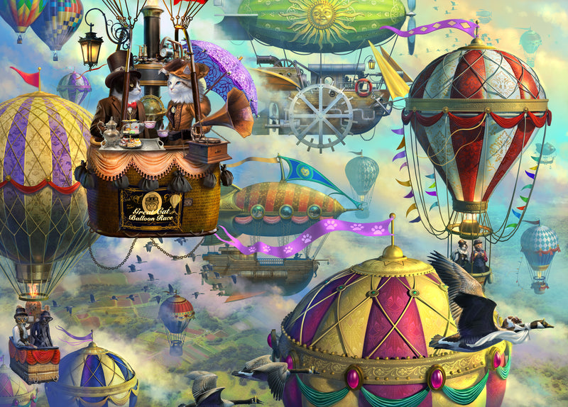 Cat Balloon Race (Landscape)