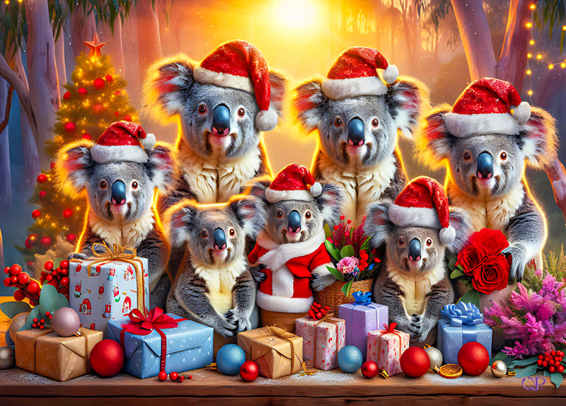 Christmas Koalas (Landscape)