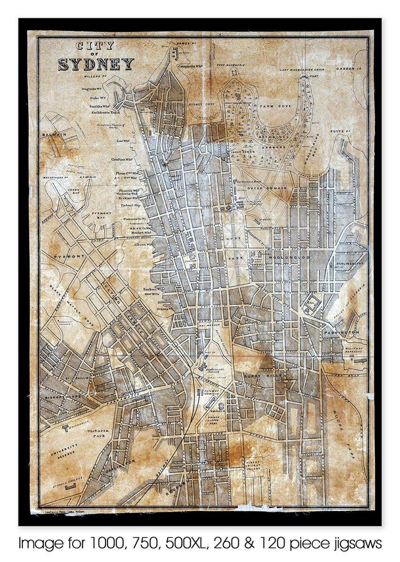 City of Sydney, circa 1872 (Portrait) Jigsaw Puzzle by Artist Craig Holloway and Manufactured by QPuzzles in Queensland