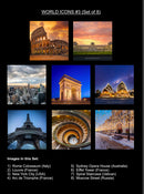 World's Iconic Photo Collage - Coaster Collection