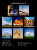 World's Iconic Photo Collage - Coaster Collection
