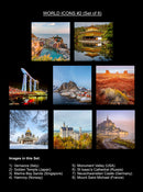 World's Iconic Photo Collage - Coaster Collection