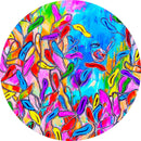 Colourful Blue Wren (Round) QPuzzles