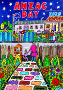 Commemorative Anzac Day 2020 (Portrait) Jigsaw Puzzle by Artist Karen McKenzie and Manufactured by QPuzzles in Queensland