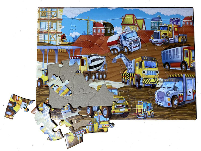Construction Site (Tray Puzzle) Jigsaw Puzzle by Artist QPuzzles and Manufactured by QPuzzles in Queensland
