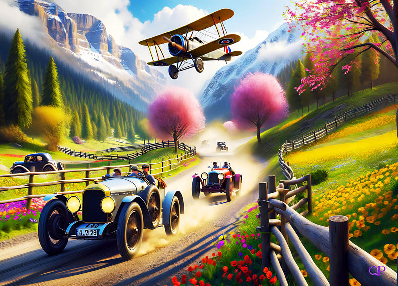 Country Road Car Race (Landscape)