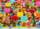 Cups Of Candy (Landscape) Jigsaw Puzzle by Artist Karen Romanko and Manufactured by QPuzzles in Queensland