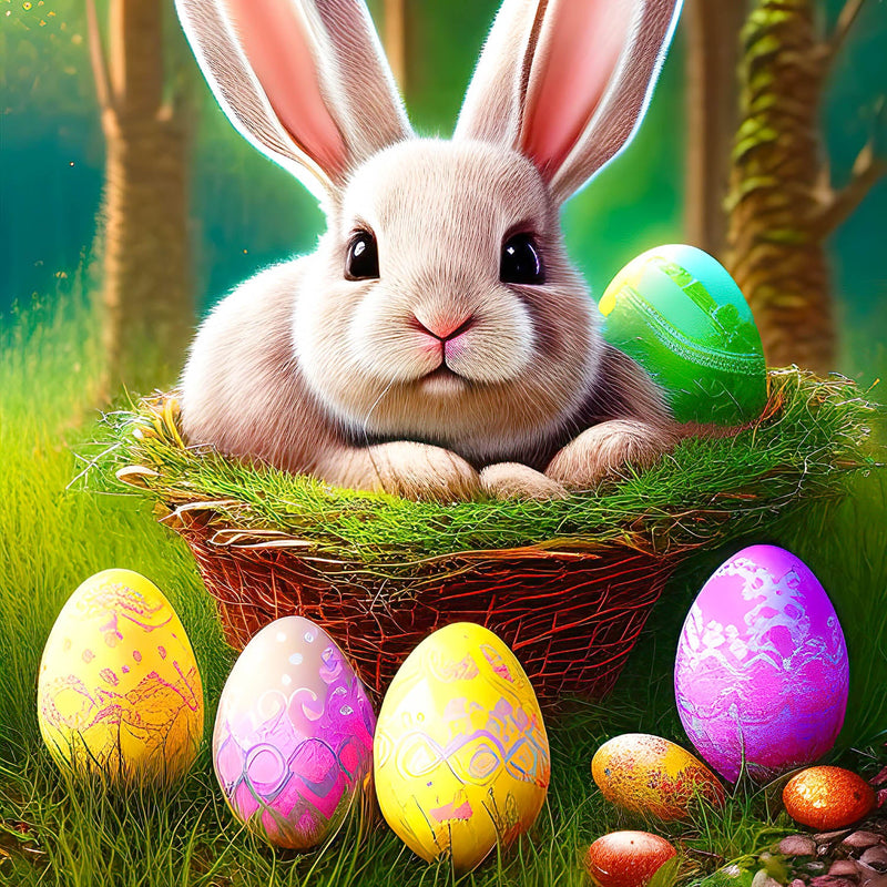 Easter Bunny Nest (Square) QPuzzles