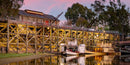 Echuca Wharf (Pano) Jigsaw Puzzle by Artist Jaime Dormer and Manufactured by QPuzzles in Queensland