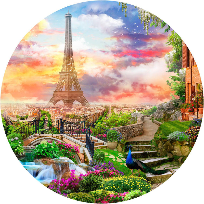 European Collage (Round) Jigsaw Puzzle by Artist QPuzzles and Manufactured by QPuzzles in Queensland