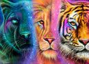 Faces of Nature Neon Big Cats (Landscape)
